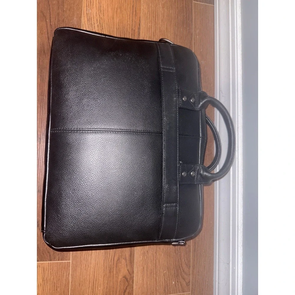 Samsonite Business Classic Leather Slim Brief Laptop Bag Black 126038-1041